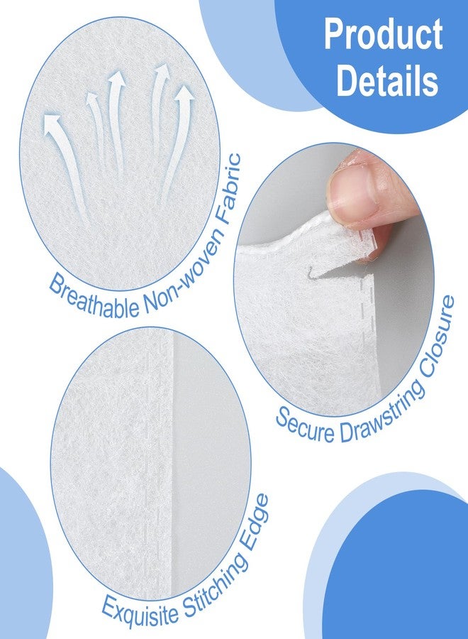 ADLABLD 150 Pcs Dust Bags Drawstring Storage Bag Non Woven Fabric Handbags Storage for Travel Breathable Pouch Portable Storages Organizer for Purse Boot, 18.9 x 12.6 Inch(White) - Image 4